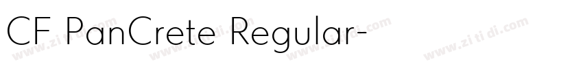 CF PanCrete Regular字体转换